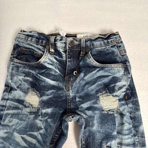 Evolution In Design Jeans Pants Boys Size 10 Dark Blue Denim Acid Wash - Picture 5 of 11